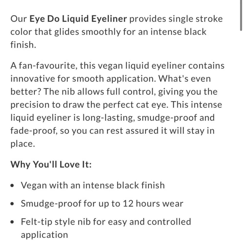 Eyeko London Eye Do Liquid Black Eyeliner .07 oz makeup New Line & Enhance